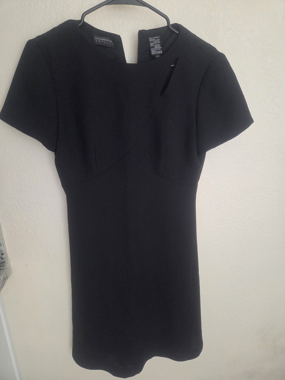 LK Bennett Black Short Sleeve Sheath Dress